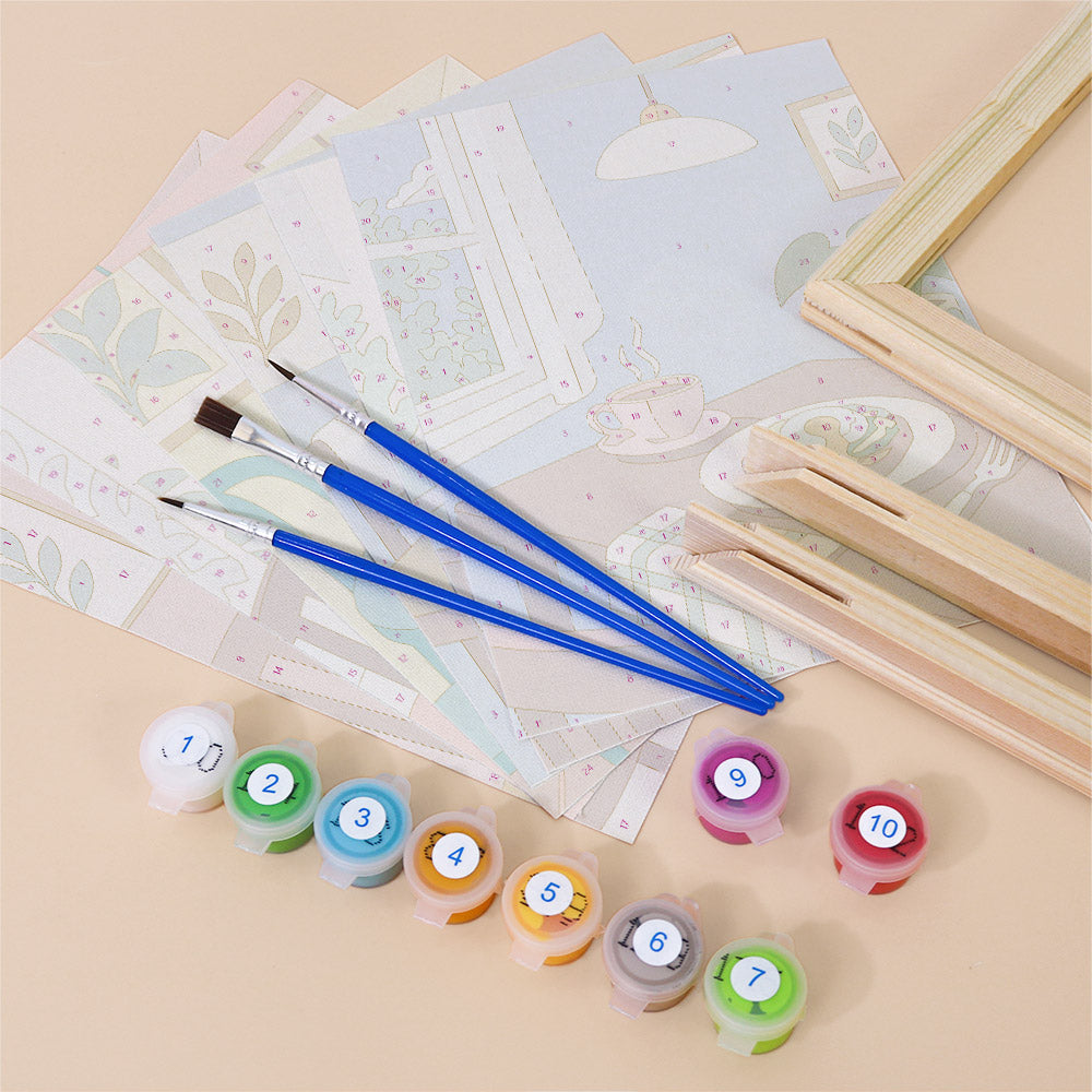 Cozy Breakfast Tables mini paint by numbers – image 11