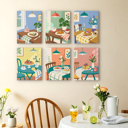 Cozy Breakfast Tables mini paint by numbers – image 14