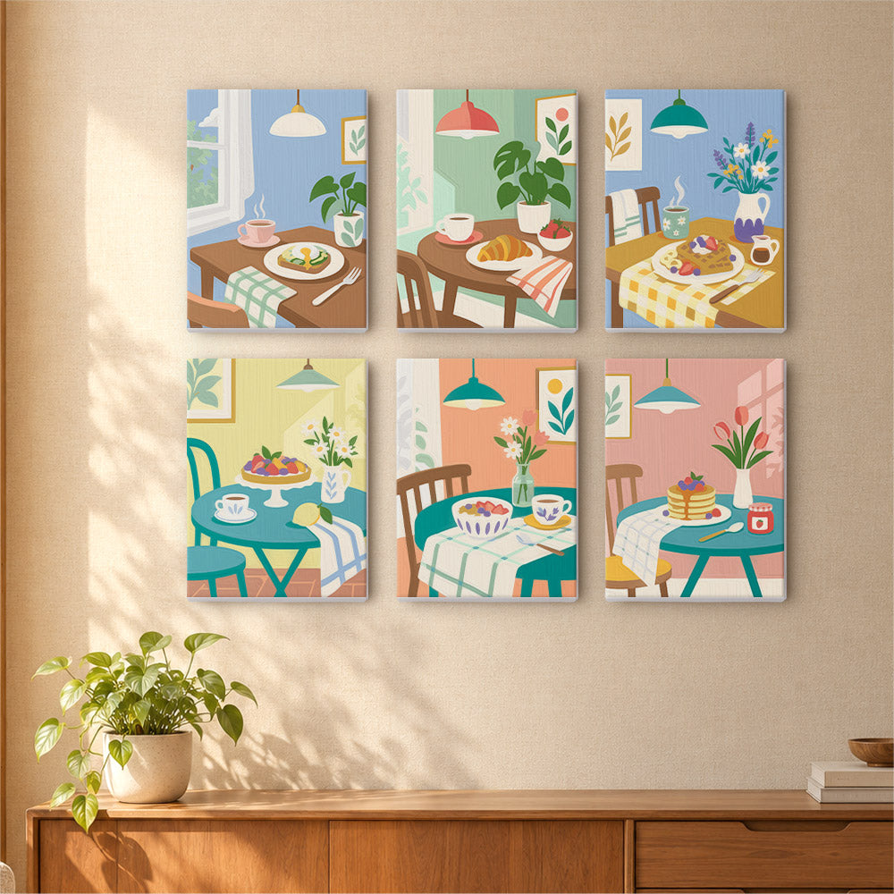 Cozy Breakfast Tables mini paint by numbers – image 16
