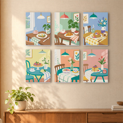 Cozy Breakfast Tables mini paint by numbers – image 16