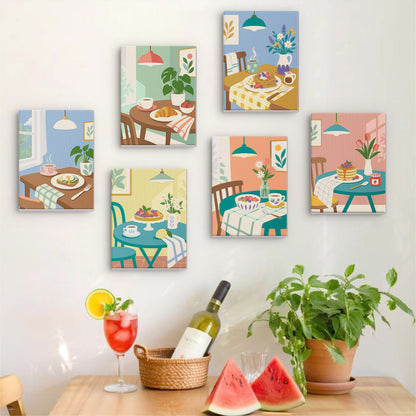 Cozy Breakfast Tables mini paint by numbers – image 17