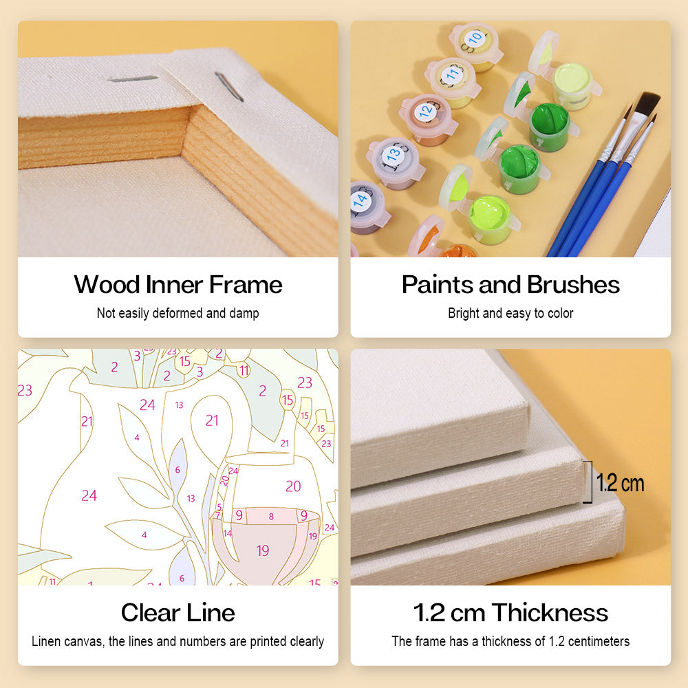 Red Wine and Lemon Tablescapes mini paint by numbers – image 9