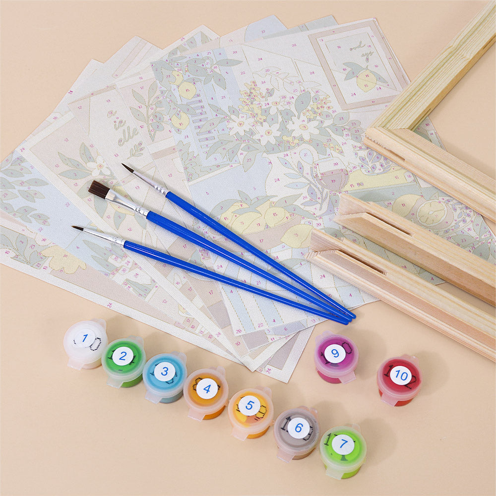 Red Wine and Lemon Tablescapes mini paint by numbers – image 11