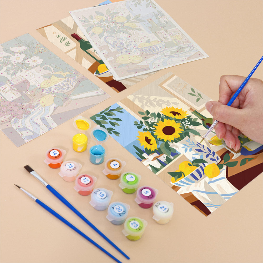 Red Wine and Lemon Tablescapes mini paint by numbers – image 12