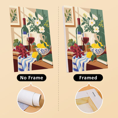 Red Wine and Lemon Tablescapes mini paint by numbers – image 13