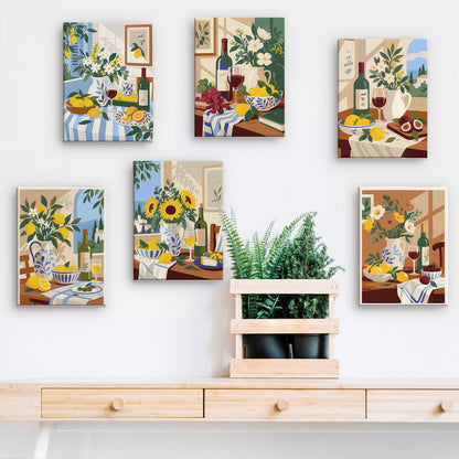 Red Wine and Lemon Tablescapes mini paint by numbers – image 15