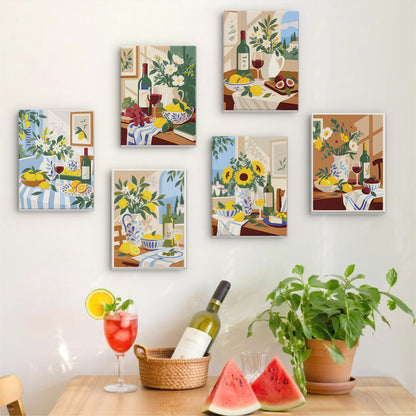 Red Wine and Lemon Tablescapes mini paint by numbers – image 17