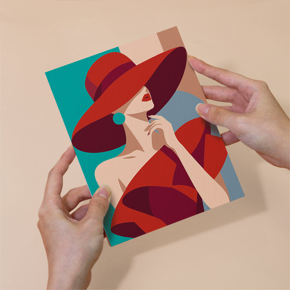 Faceless Ladies in Bold Brims mini paint by numbers – image 6