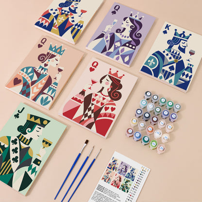 Royal Playing Card Figures mini paint by numbers – image 1