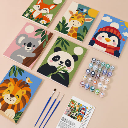 Smiling Animal Friends mini paint by numbers – image 1