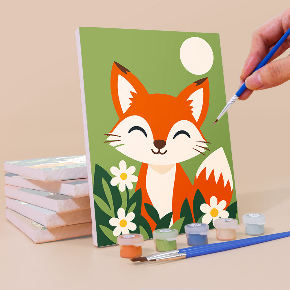 Smiling Animal Friends mini paint by numbers – image 3