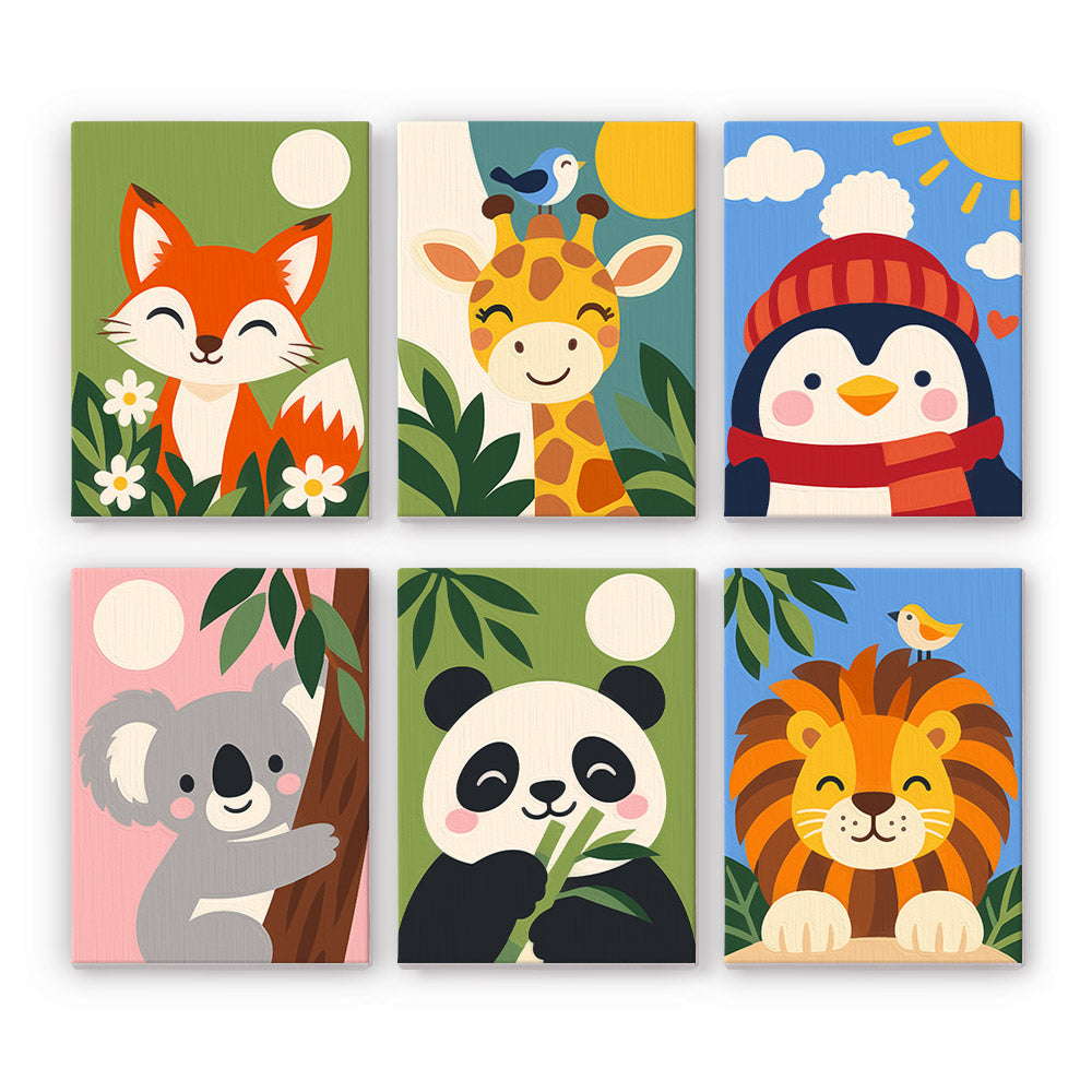 Smiling Animal Friends mini paint by numbers – image 7