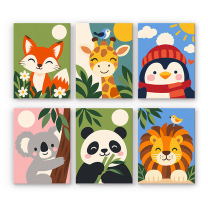 Smiling Animal Friends mini paint by numbers – image 7