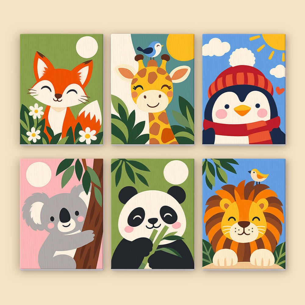 Smiling Animal Friends mini paint by numbers – image 8