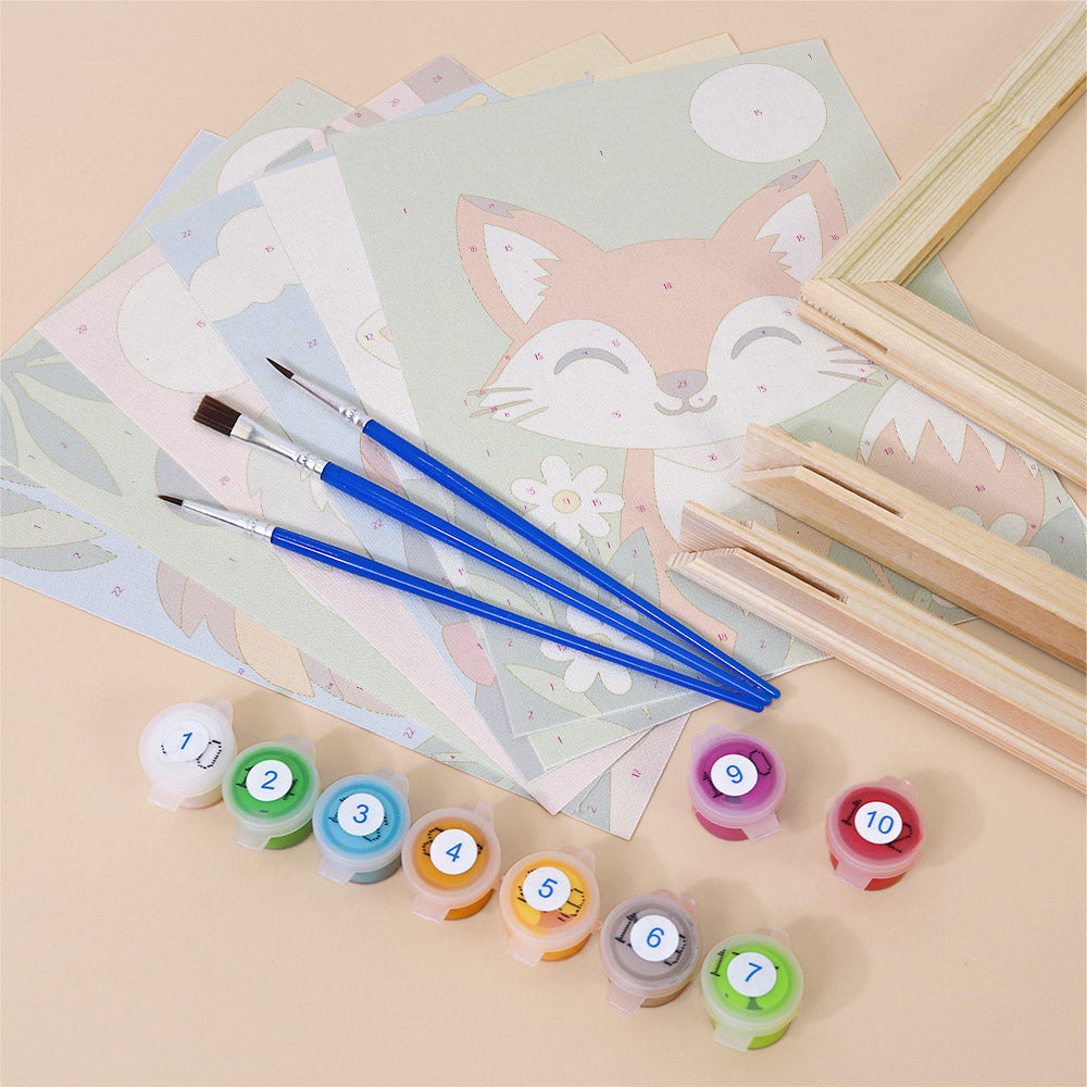 Smiling Animal Friends mini paint by numbers – image 11
