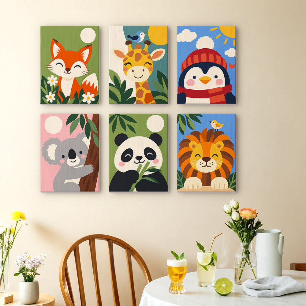 Smiling Animal Friends mini paint by numbers – image 14