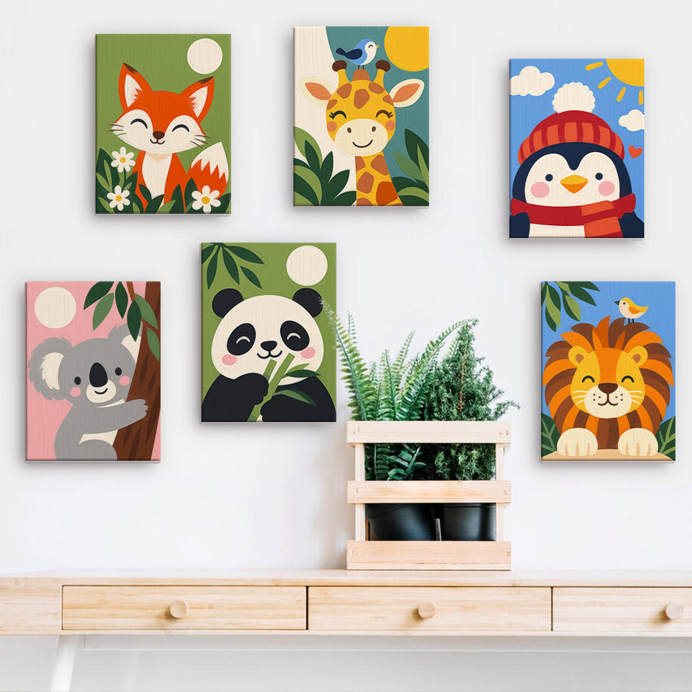 Smiling Animal Friends mini paint by numbers – image 15