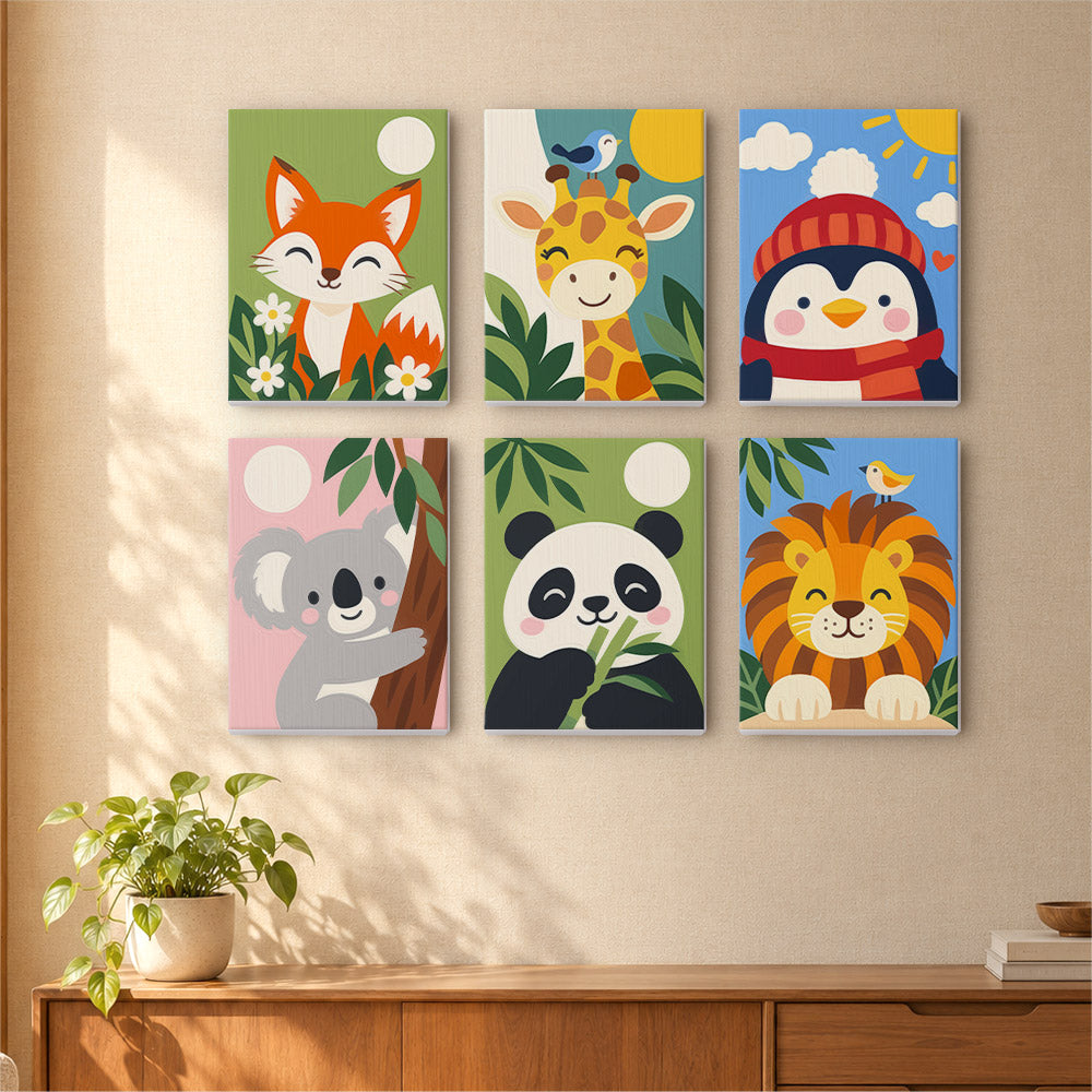 Smiling Animal Friends mini paint by numbers – image 16