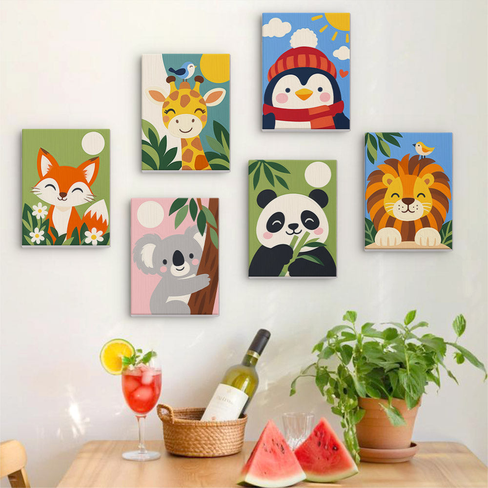 Smiling Animal Friends mini paint by numbers – image 17