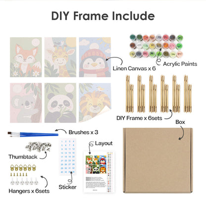 Smiling Animal Friends mini paint by numbers – image 18