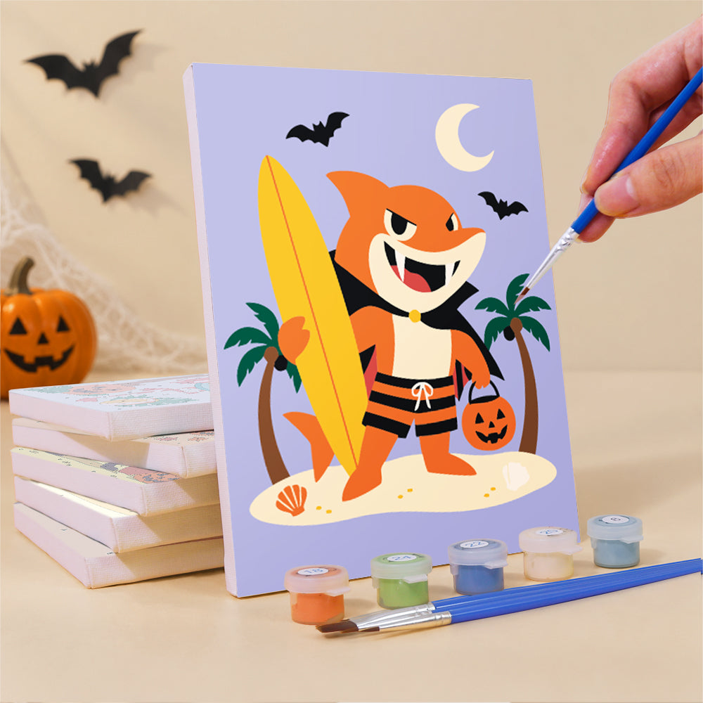 Tropical Halloween Animals mini paint by numbers – image 3