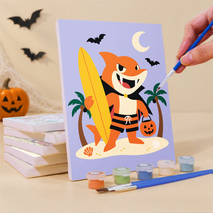 Tropical Halloween Animals mini paint by numbers – image 3