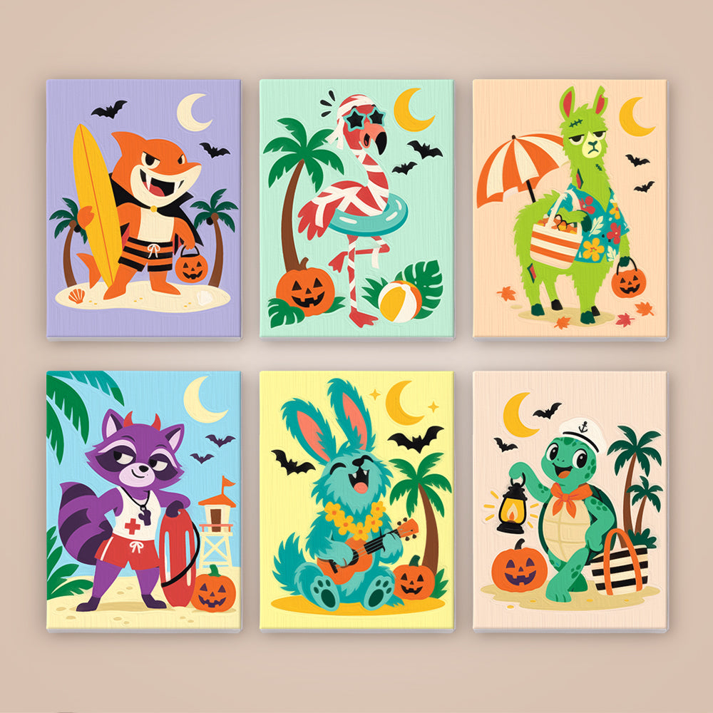 Tropical Halloween Animals mini paint by numbers – image 8