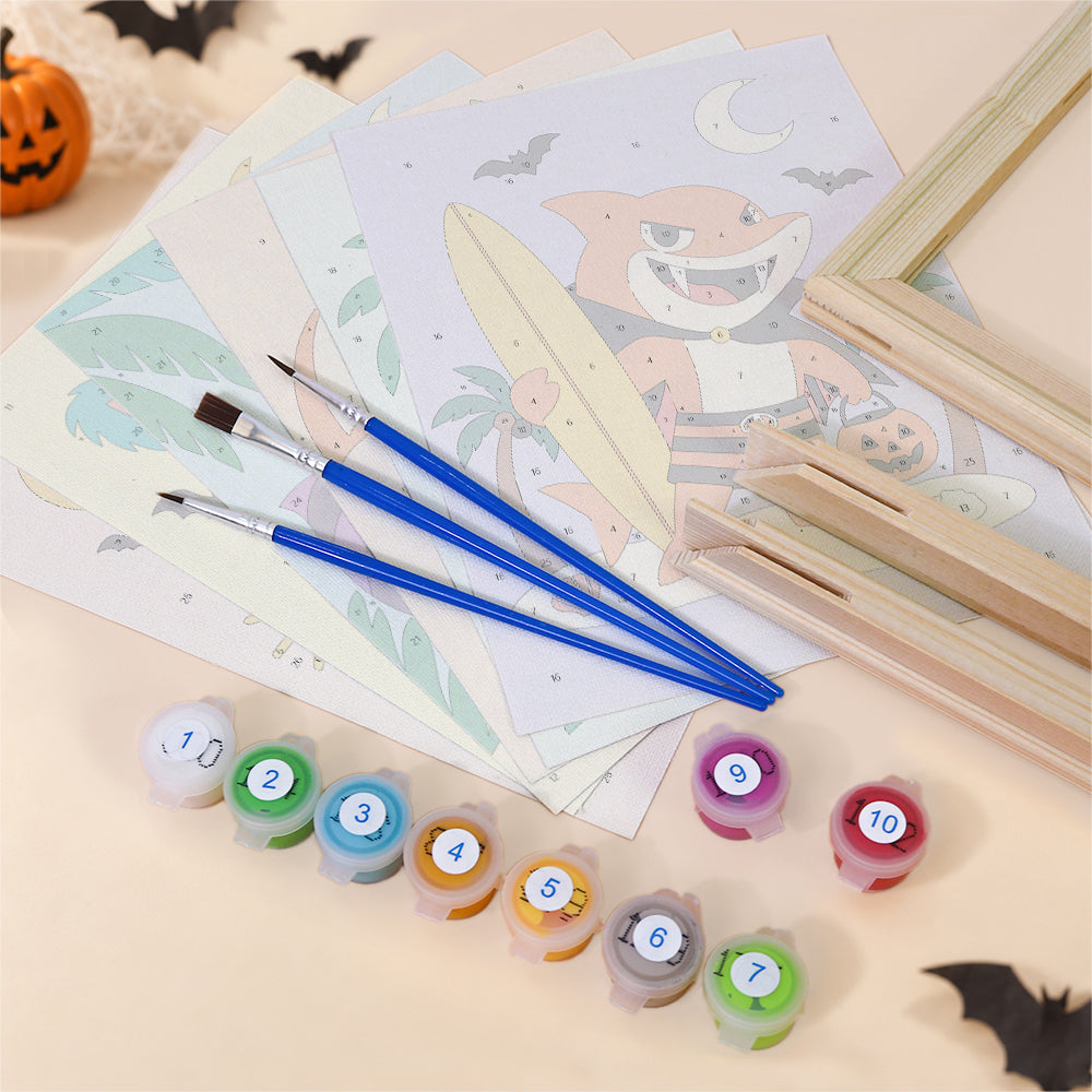 Tropical Halloween Animals mini paint by numbers – image 11