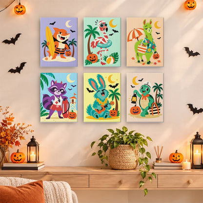 Tropical Halloween Animals mini paint by numbers – image 14