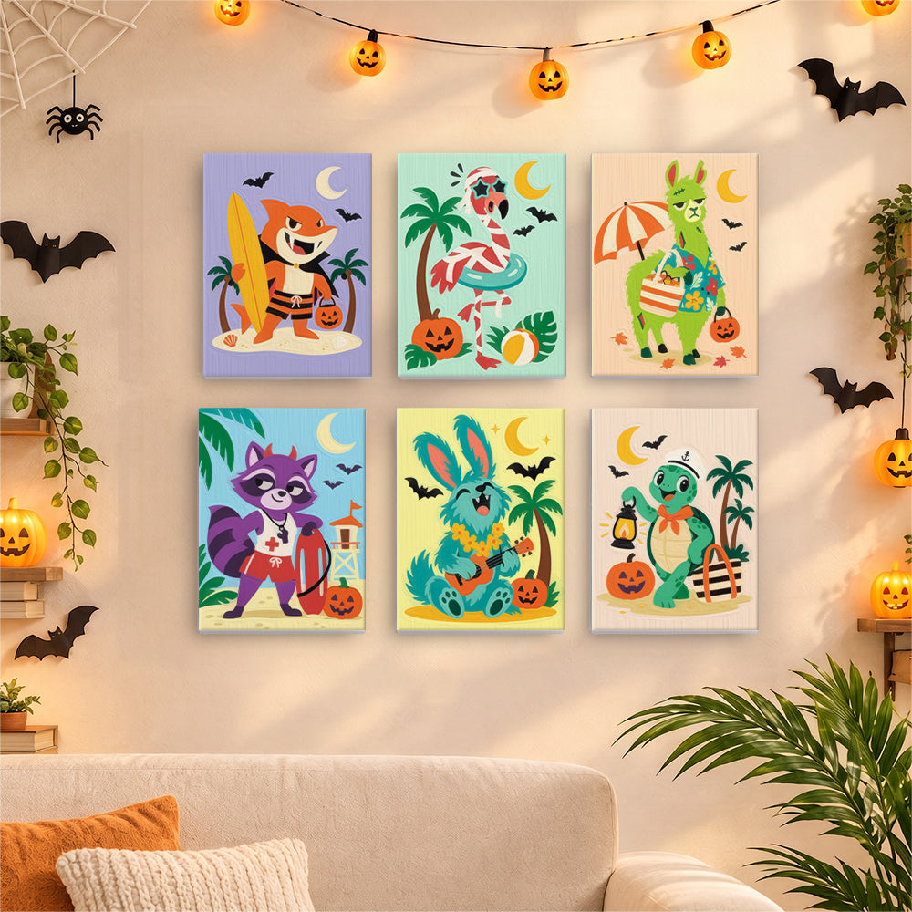 Tropical Halloween Animals mini paint by numbers – image 17