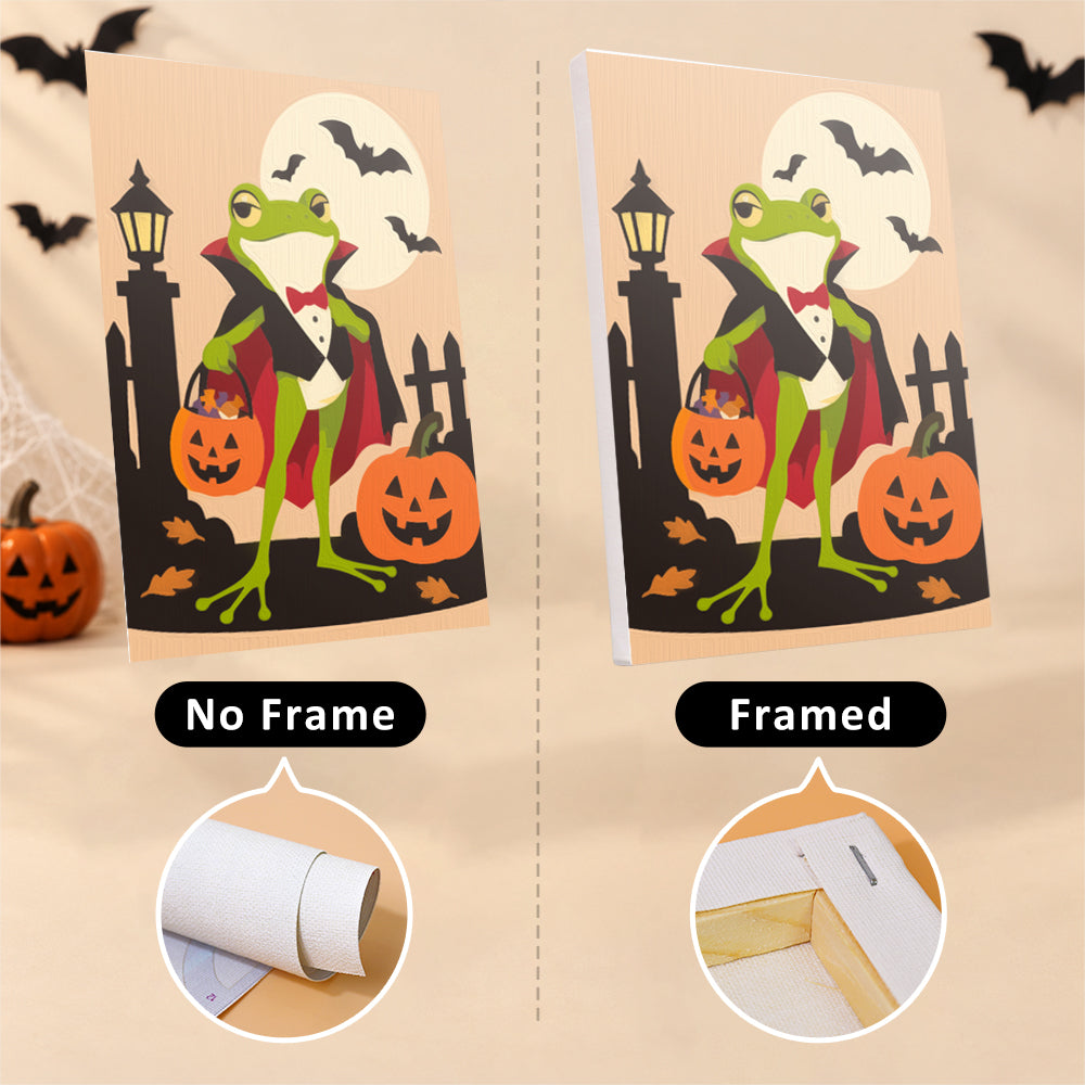Witch and Vampire Frog Costumes mini paint by numbers – image 13
