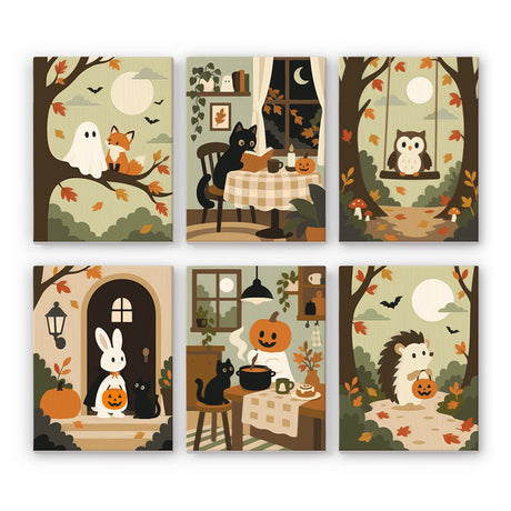 Cozy Woodland Halloween mini paint by numbers – image 7