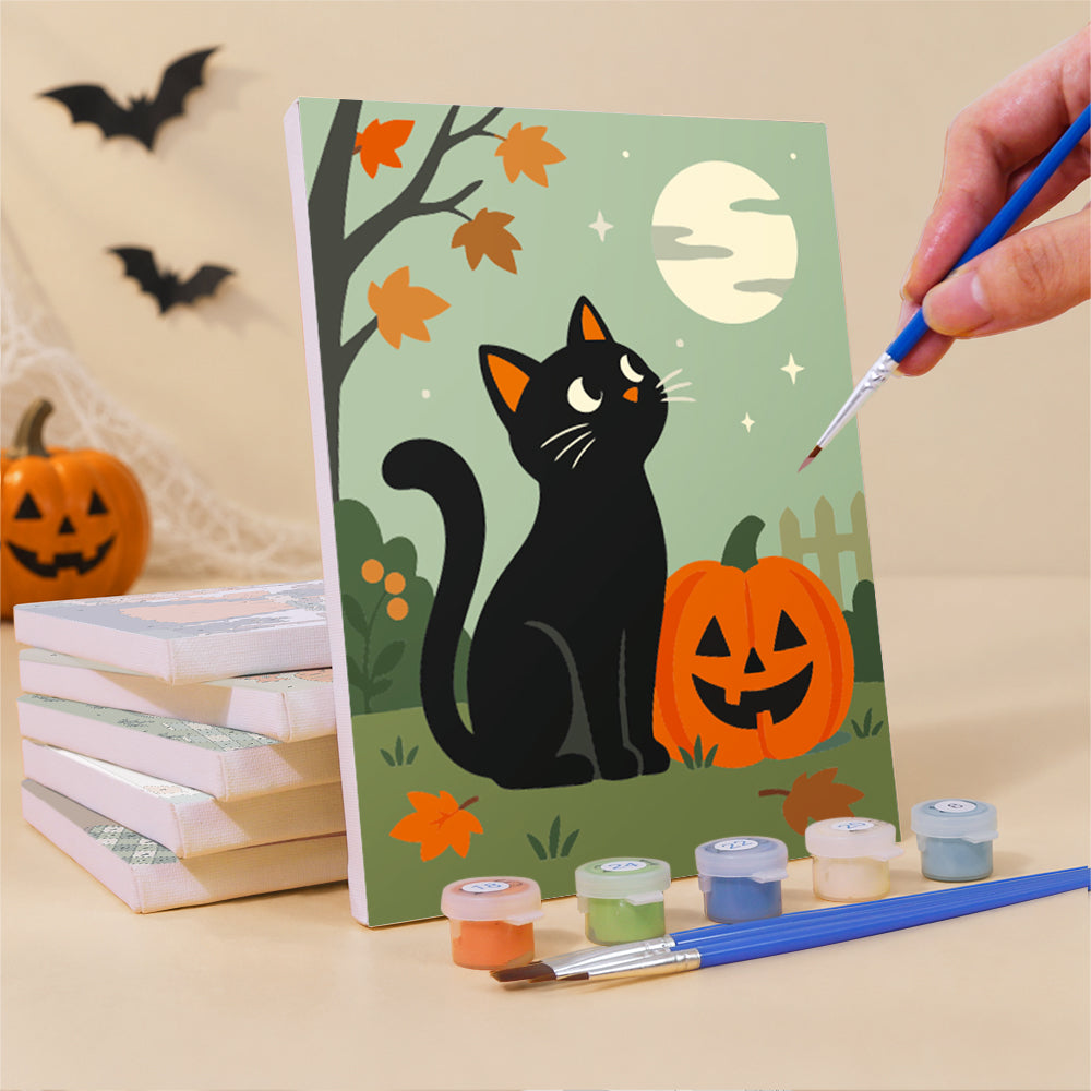 Cute Witches and Pumpkins mini paint by numbers – image 3
