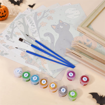 Cute Witches and Pumpkins mini paint by numbers – image 11
