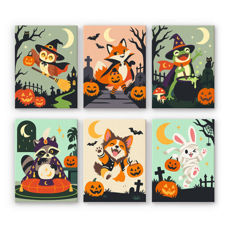 Halloween Animal Costumes mini paint by numbers – image 7