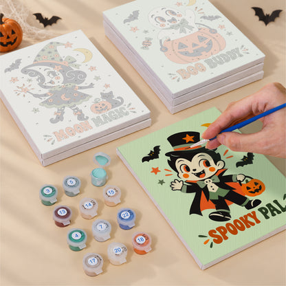 Retro Halloween Pals mini paint by numbers – image 4
