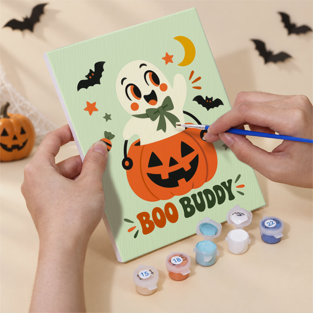 Retro Halloween Pals mini paint by numbers – image 5