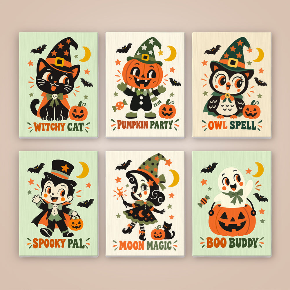 Retro Halloween Pals mini paint by numbers – image 8