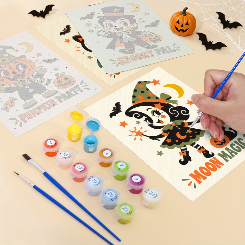 Retro Halloween Pals mini paint by numbers – image 12