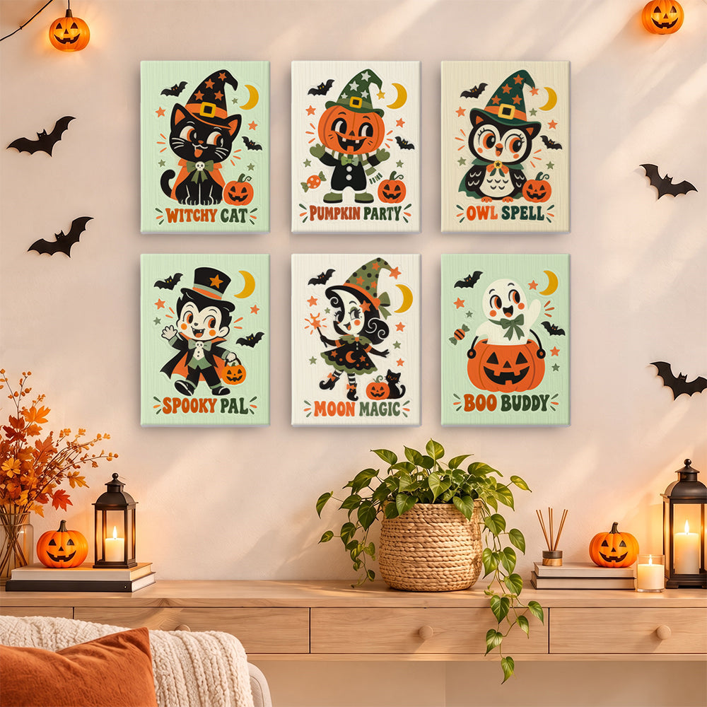 Retro Halloween Pals mini paint by numbers – image 14