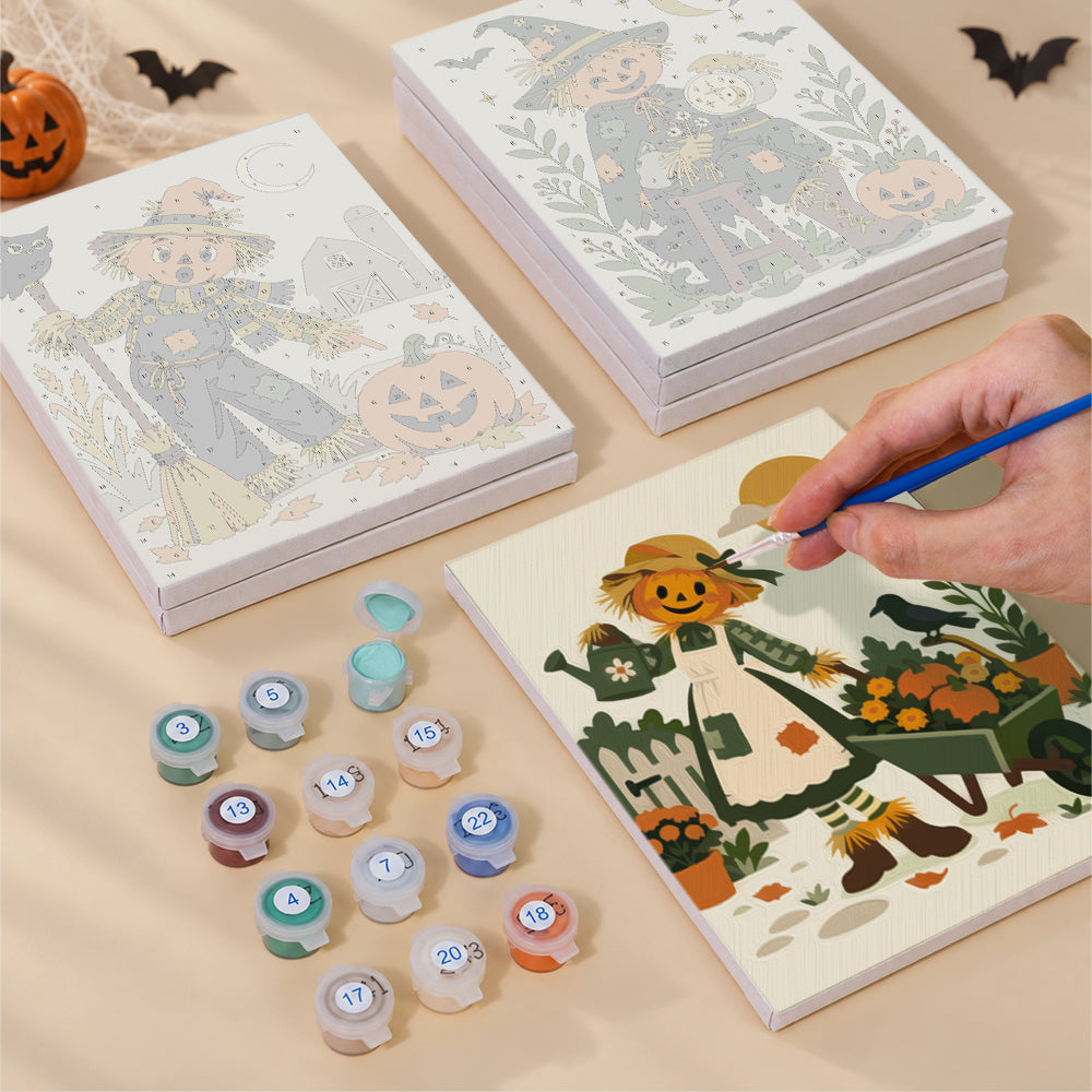 Scarecrows, Crows and Lanterns mini paint by numbers – image 4