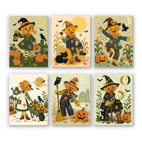 Harvest Scarecrows mini paint by numbers – image 7