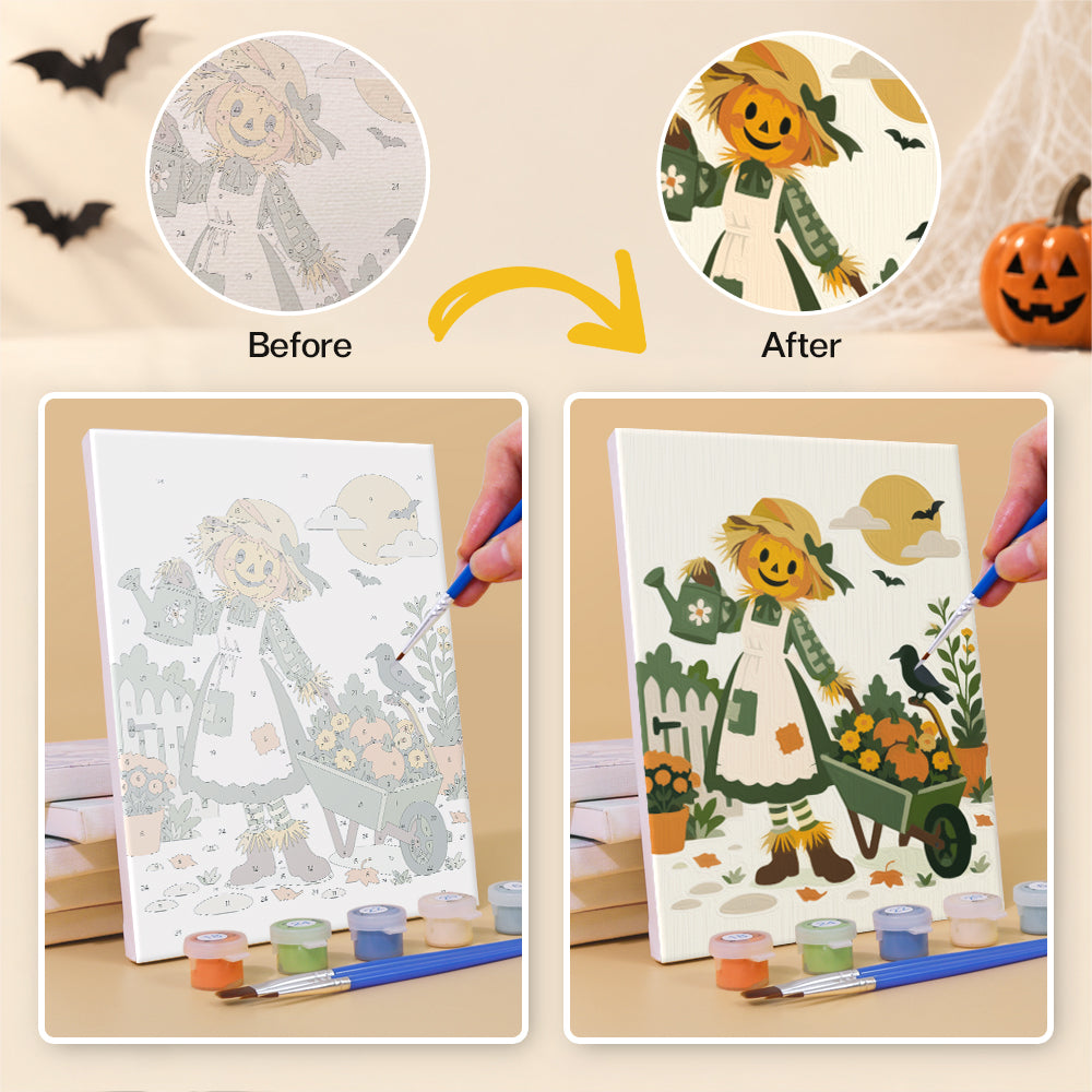 Scarecrows, Crows and Lanterns mini paint by numbers – image 10