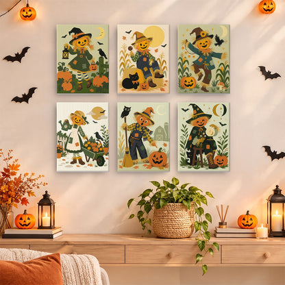 Scarecrows, Crows and Lanterns mini paint by numbers – image 14