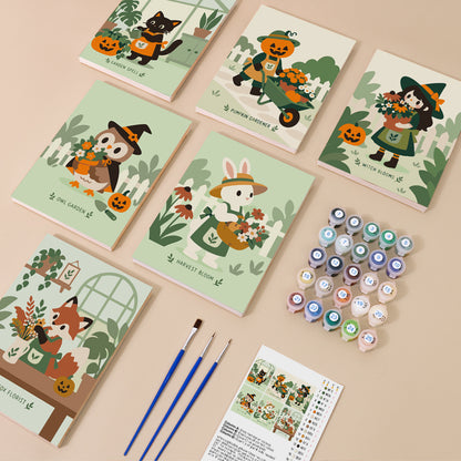 Halloween Garden Helpers mini paint by numbers – image 1
