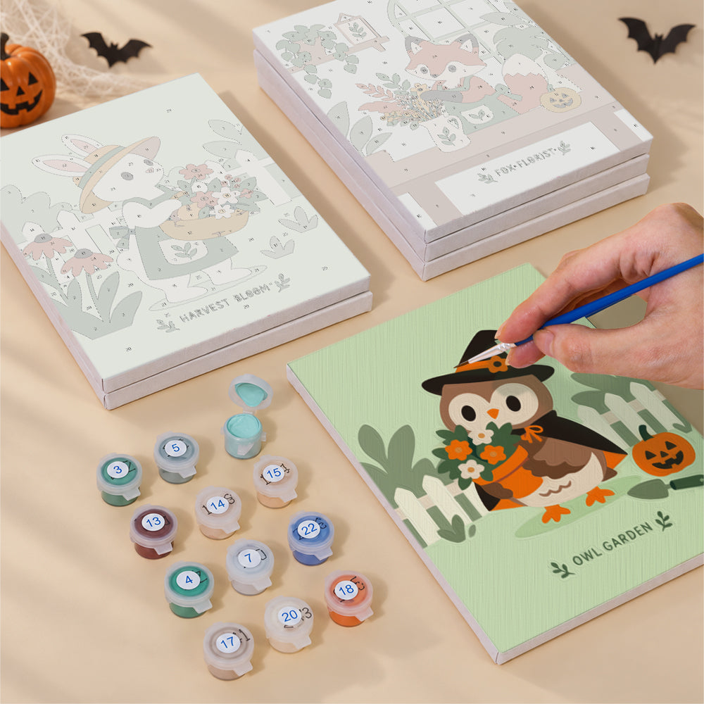 Halloween Garden Helpers mini paint by numbers – image 4