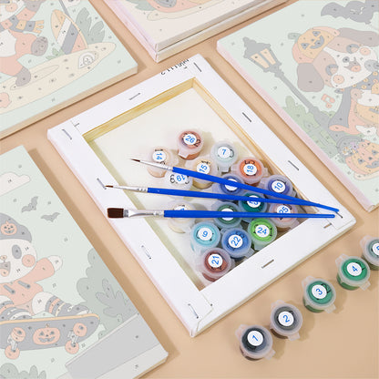Raccoon DJ and Bonfire Jam mini paint by numbers – image 2