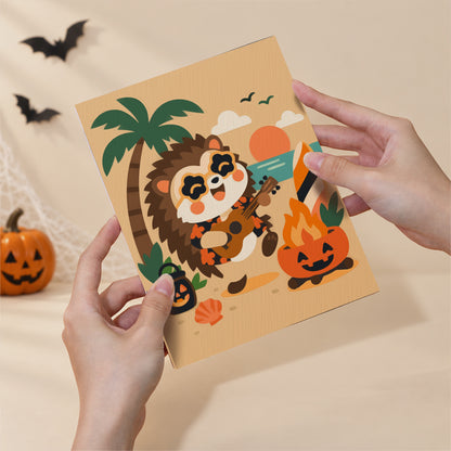 Raccoon DJ and Bonfire Jam mini paint by numbers – image 6