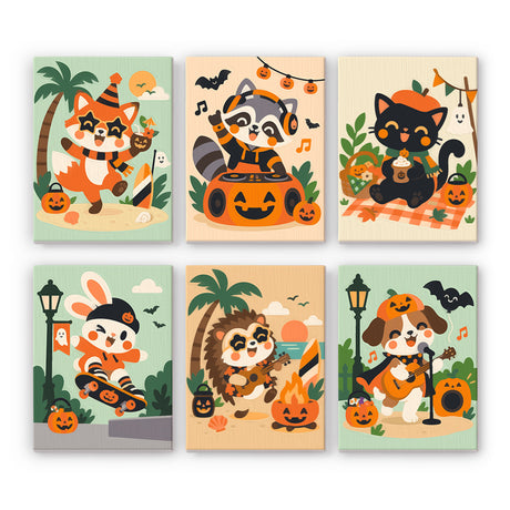 Halloween Beach Band mini paint by numbers – image 7