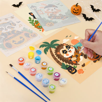 Raccoon DJ and Bonfire Jam mini paint by numbers – image 12